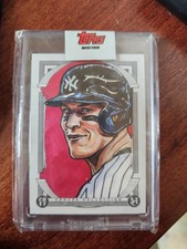 2017 Topps Museum Collection Aaron Judge 1/1 Artist Original Canvas Brian Kong