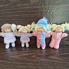 Cabbage Patch Kids 5" Mini Doll Lot 4 Dolls Pin Ups CPK 1983 Coleco Blonde