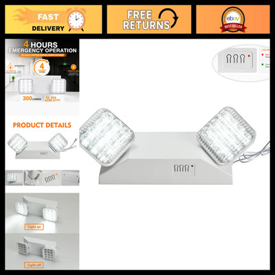 LED Emergency Light for Home & Business, 300lm Power Failure Exit Light, UL 924