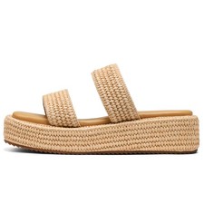 EQAUDES Platform Sandals Women Summer Wedge Espadrilles Comfortable Brown...