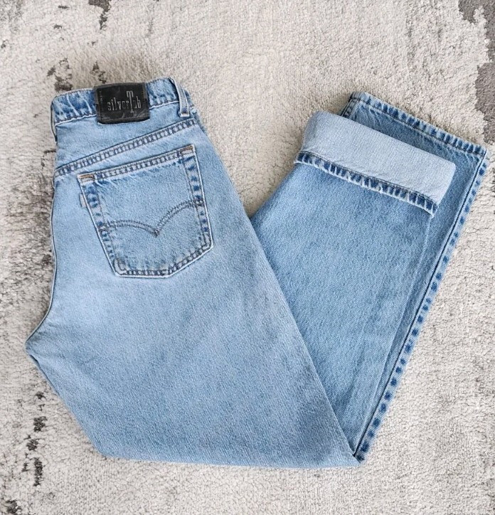 Vintage Rare 90s Levi's Silvertab Wide Leg Sz 31x31 S… - Gem