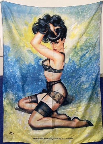 Bettie Page by Olivia Vintage Cloth Wall Hanging (2002) 30.5” X 41”