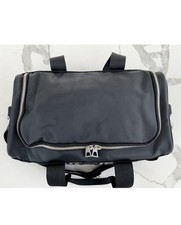 Versace Fragrances Black Duffle with Silver Tone Zipper Travel Overnight Gym Bag