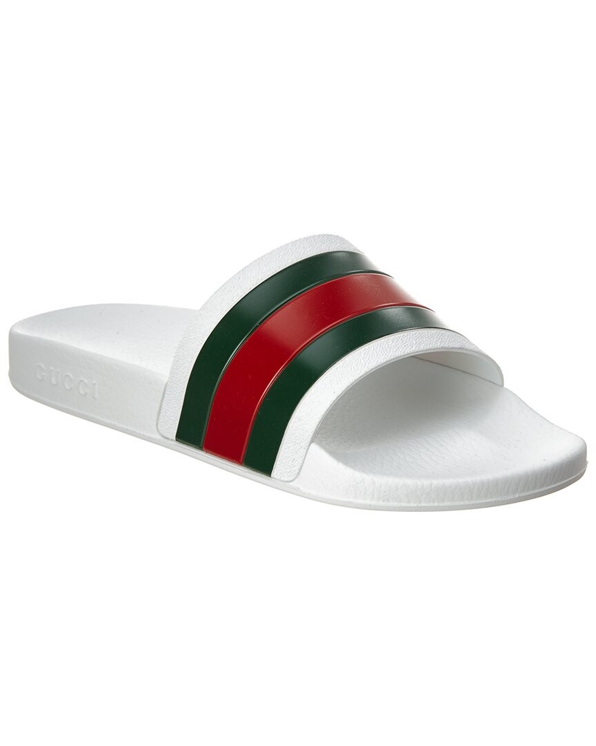 Gucci Web Rubber Slide Sandals for Men