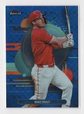 2025 Finest #131 Mike Trout Blue Checkerboard Refractors #/75