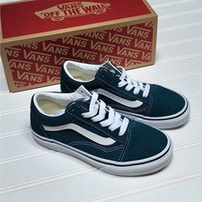 NWT Vans Old Skool Skater Shoes/Sneakers Size 1 Little Kids Theory Deep Teal