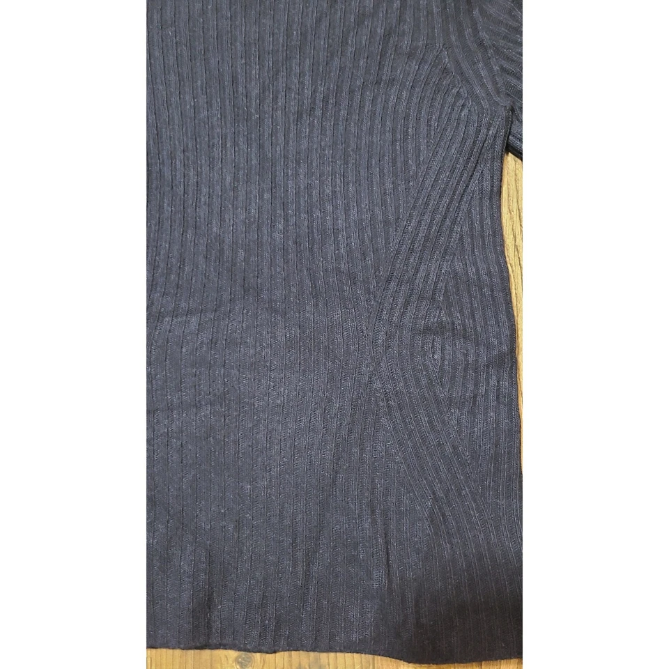 Suéter Banana Republic Filpucci Mezcla Lana Cachemira Mujer M Azul Marino Tejido Acanalado Foto 3 de 4