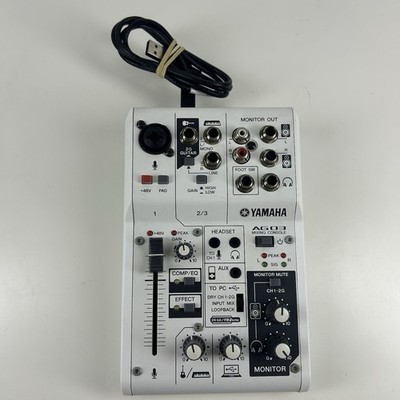 Yamaha AG03 Audio Mischpult Interface Weiß Pro DJ Musik Mixer Equipment
