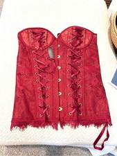 NWT Adore Me Corset Lace Up Hook and Eye Lingerie Top. Padded top. Floral lace L