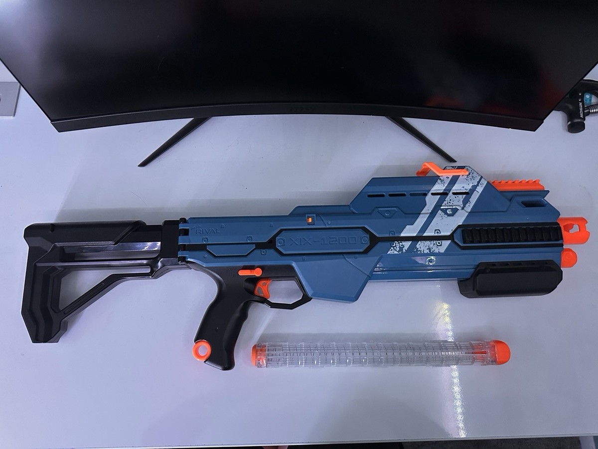Nerf Rival Hypnos XIX-1200 Blaster Blue Gun with Folding