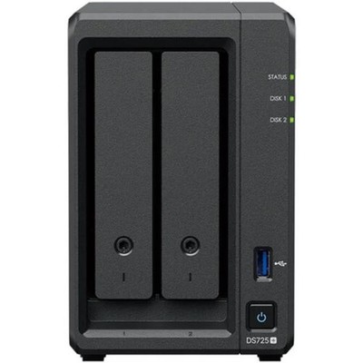 Synology DS725- 2-Bay NAS Enclosure DiskStation - Black