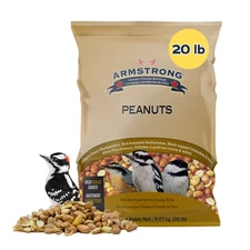 Armstrong Wild Bird Food Peanut Halves for Outdoor Bird Feeders, 20lbs