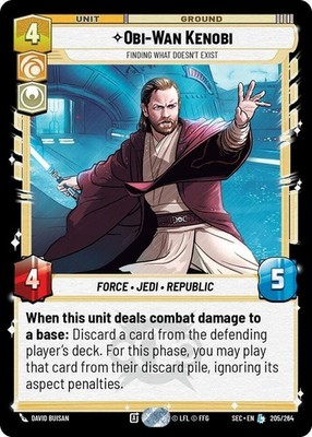 Obi-Wan Kenobi - Finding What Doesn't Exist - Foil x1 Lightly Played