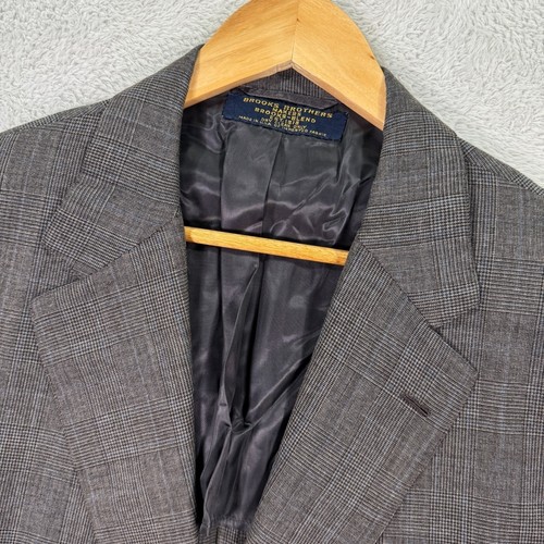 Vintage Brooks Brothers Herren 42R Classic Fit Blazer Braun Glencheck Sport Mantel - Bild 2 von 9