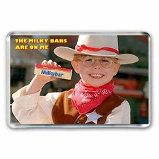 RETRO CHOCOLATE - THE MILKY BARS ARE ON ME The MILKY BAR KID JUMBO FRIDGE MAGNET