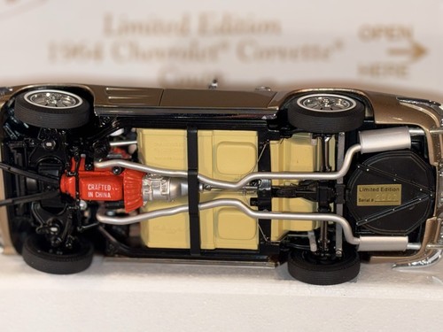 Danbury Mint 1:24 1964 Chevrolet Corvette Coupe Diecast Car Gold/Bronze Neu in OVP USA - Bild 9 von 10
