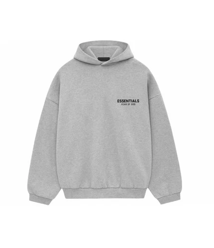 Fear of God Essentials Hoodie Light Heather Grey FW24 Size L Brand New AUTHENTIC