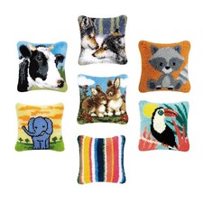 DIY Latch Hook Kit Throw Pillow Cover Crafts for Kids Adults