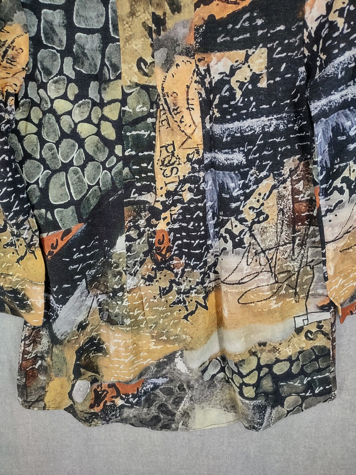 Dolcezza Top Small Multicolor Artsy Lagenlook But… - image 10