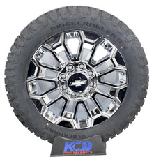 4 New 22 Replica Chrome Chevy Silverado 2500 3500 Wheels Rims Tires Rt 35