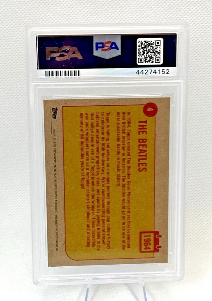 2018 Topps 80th Anniversary 1964 Beatles #4 PSA 9 - Image 4 of 4