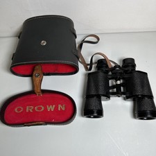 Vtg Binolux 7x35 binoculars Japan fully coated triple tested Leather Case OROWN