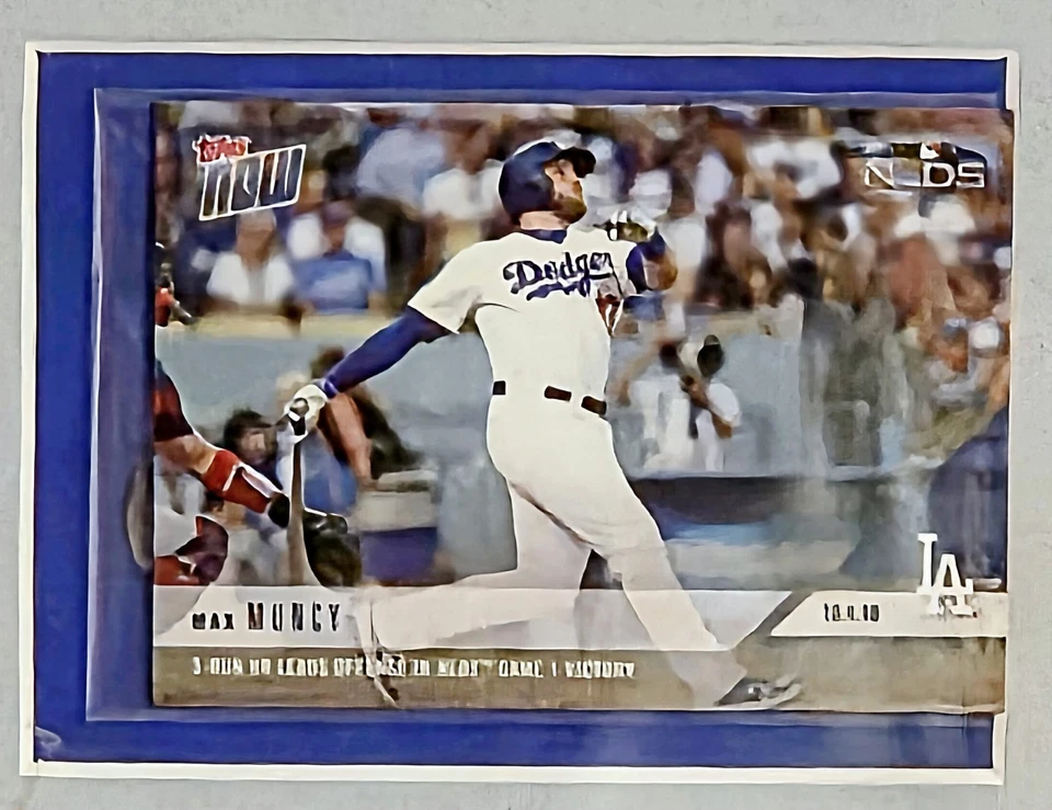 Max Muncy Autographed 8"x10" in Framed Display with 3 Topps NOW Cards Beckett - Image 4 of 4