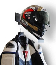 Motorcycle Helmet Holder - Helmet Wall Mount and Jacket Holder