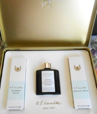 Dr. Hauschka Facial Toner Cleansing & Rose Day Cream Gift Tin 1oz Beauty Set 3pc