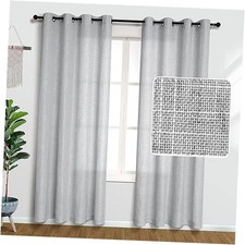Light Curtains 84 Inch Length for Living Room Set 52"W x 84"L Pack of 2 Grey