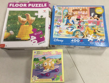 3 Children's Puzzles Together Family Time, Floor Puzzle  Pastel Pets Complete