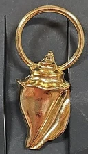 Conch Shell Gold Tone Lapel Hat Tie Pin