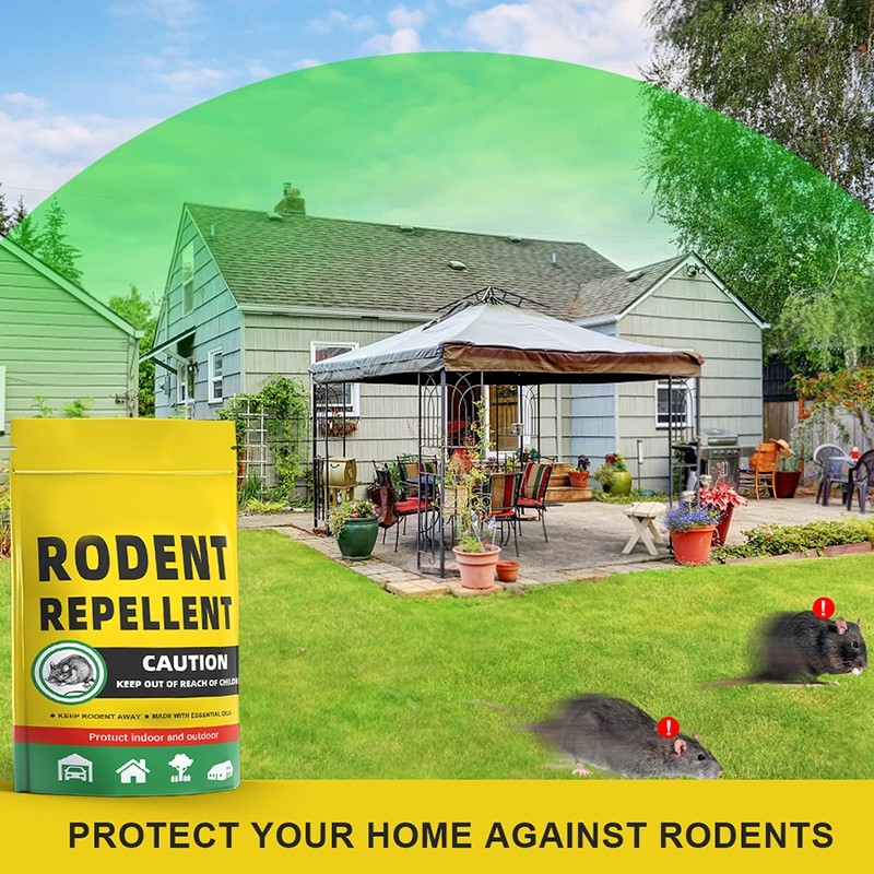 Natural Rodent Repellent 12 Pack, Mice & Rat Deterrent Indoor Outdoor 