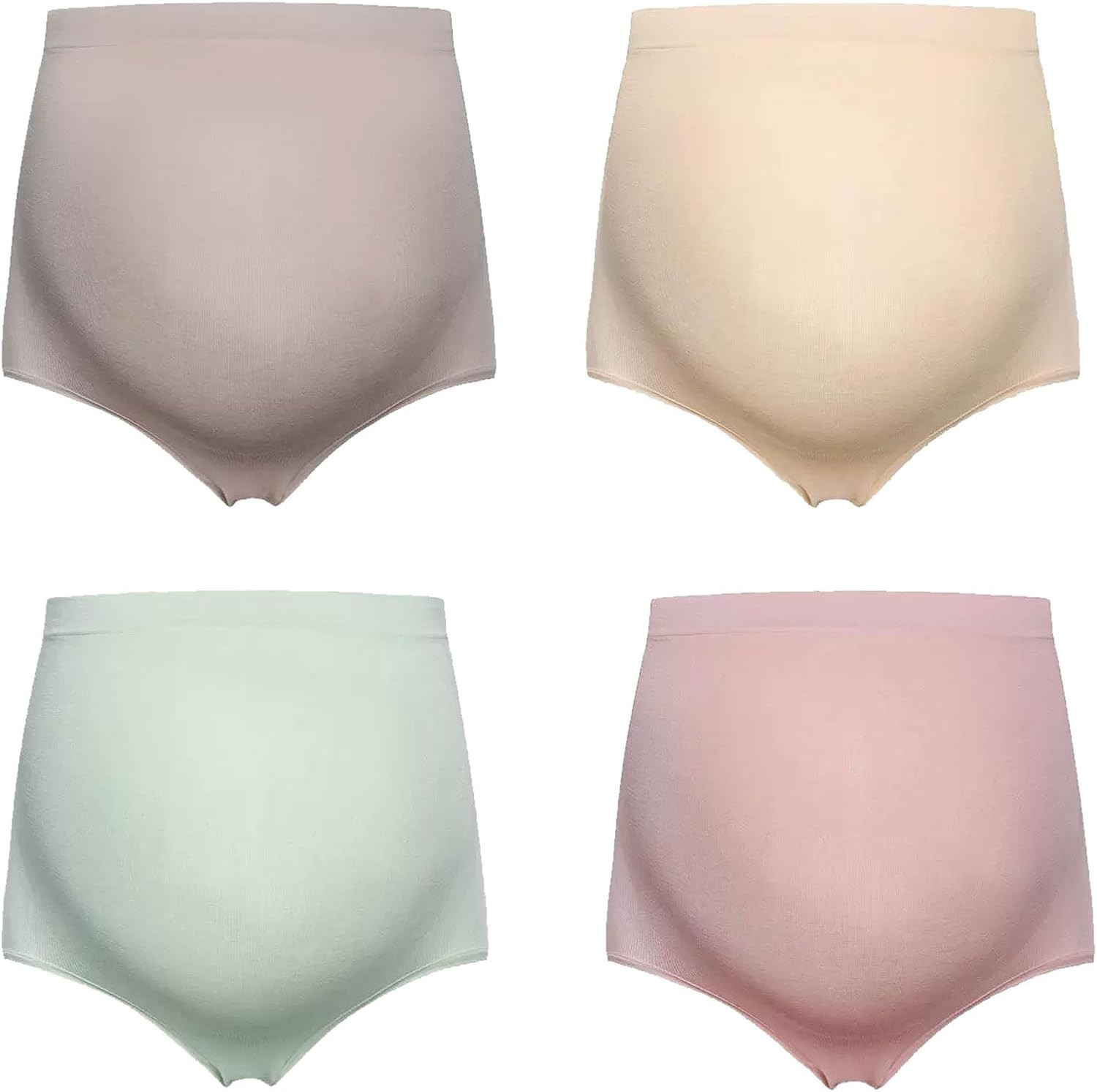 Maternity Knickers 4PCS Soft Stretch Pregnancy Underwear over Bump Seamless Hips