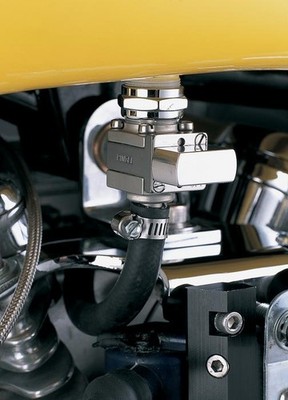 Pingel Guzzler Fuel Valve 22mm to 5/16'' Outlet Clear Anodized