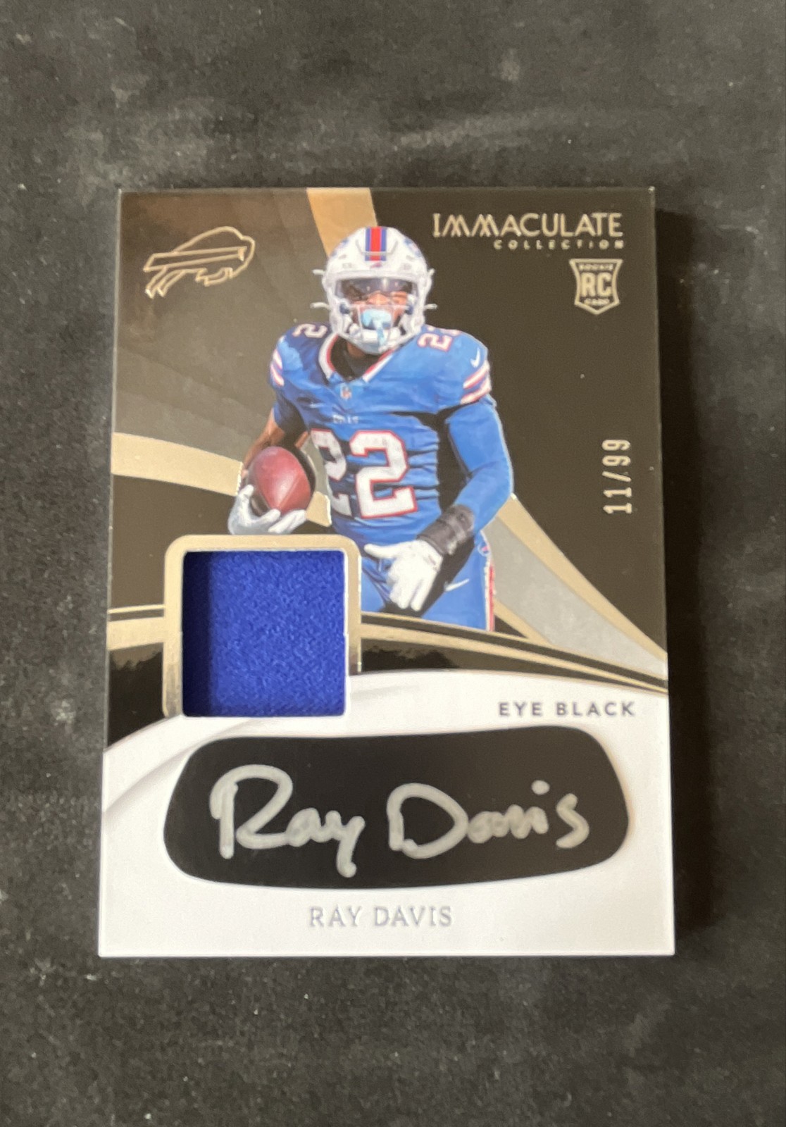 Ray Davis Panini Immaculate Collection Immaculate Rookie Eye Black Jersey Autographs #EYERAY Base