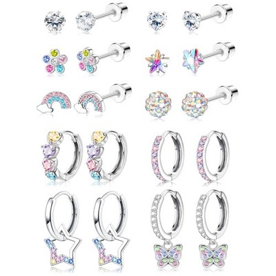 Hypoallergenic Screw Back Earrings Set