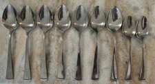 9pc Place/Oval Soup Spoon & teaspoons Ontario (Stainless) by Oneida Silver