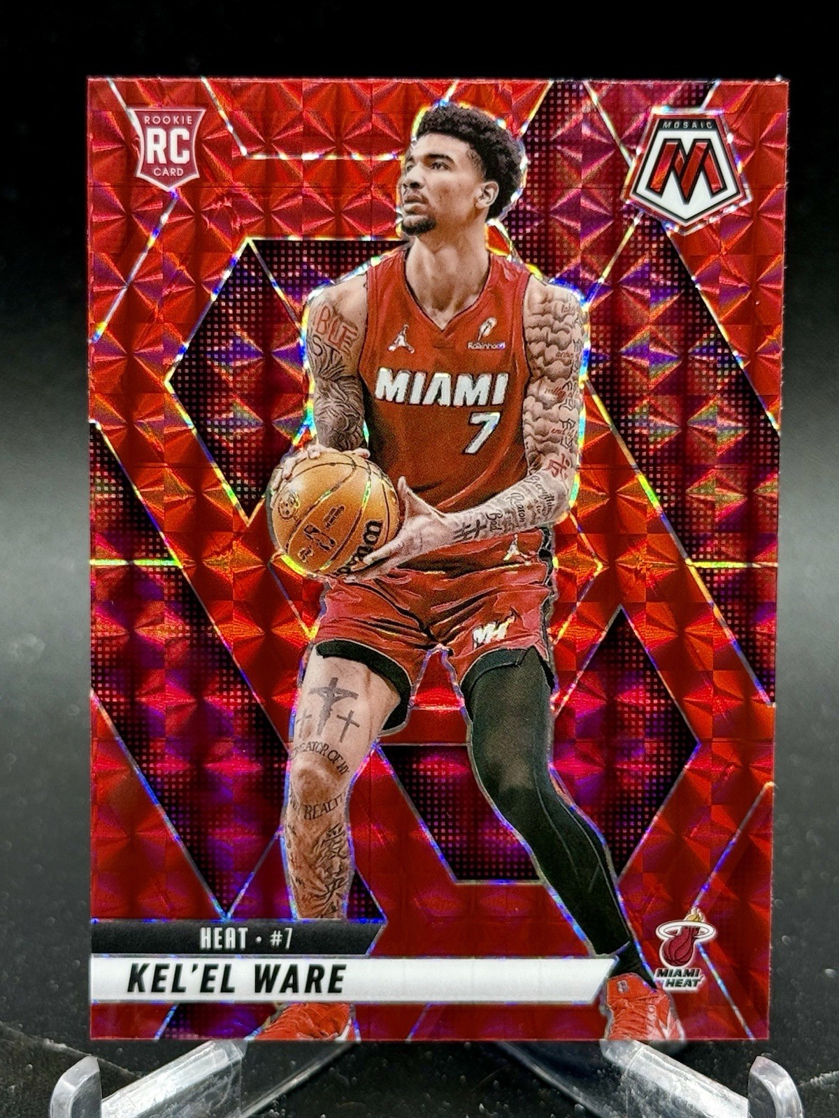 2024-25 Panini Mosaic Red #232 Kel'el Ware Rookie HEAT True Rookie Color Match