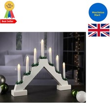 Image of Charming LED Candle Bridge Arch for Mantels - 7 Warm White Christmas Lights