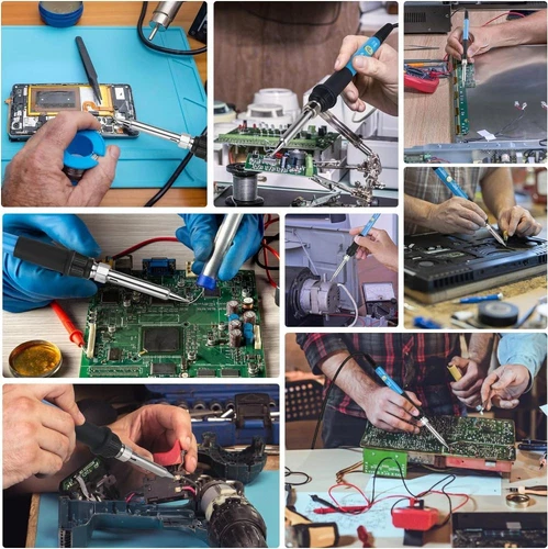 Lötkolben Set Lötset Lötstation Temperatur Einstellbar Soldering Iron Wire Kits - Bild 10 von 22