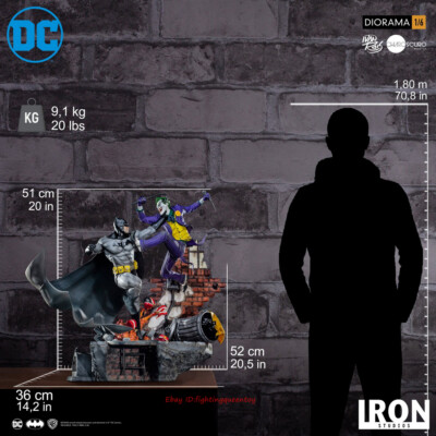 Iron Studios 1/6 Batman vs Joker Battle Scene Model Resin Statue
