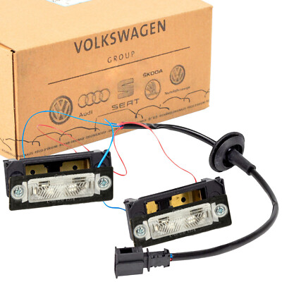ORIGINAL VW 7H0827740 housing + license plate light set for CADDY