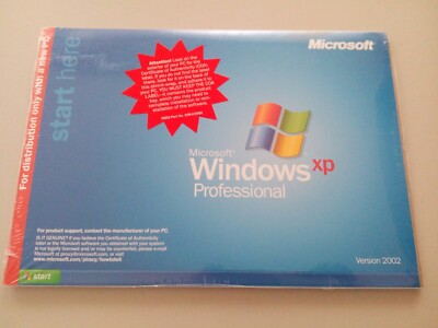 Vintage Windows XP Professional OEM with Service Pack 1a English (Sealed,no Key)