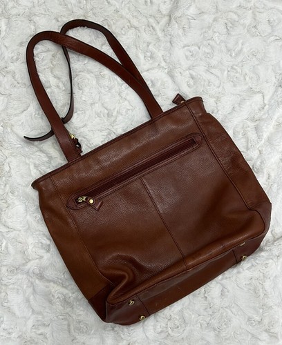 Leather Co. by Liz Claibourne braune Ledertasche - Bild 2 von 11