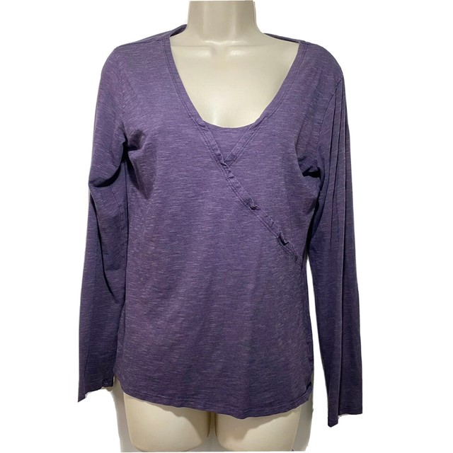 Download Horny Toad Purple Oblique Mock Wrap Shirt Women's M ...