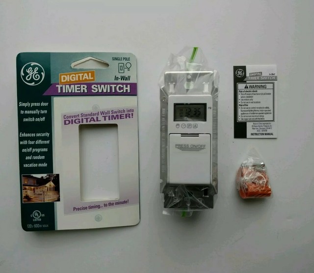 Ge Digital In Wall Programmable Timer Switch For Lights New Open Package - Wall Timer Switch For Lights Ge Digital In Wall Programmable Timer Switch For Lights New Open Package - Wall Timer Switch For Lights