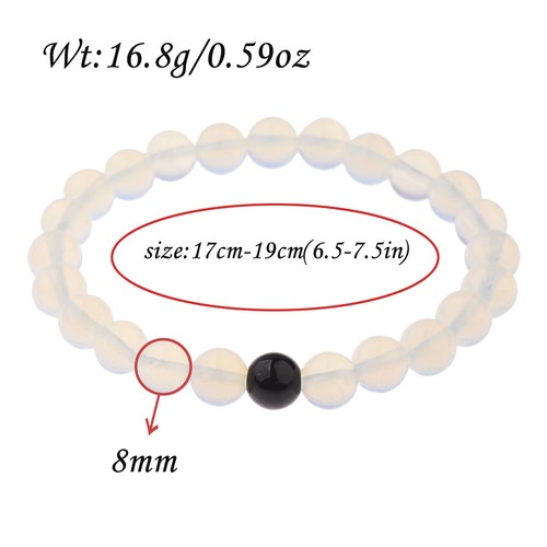 Couple His & Hers Distance Healing Bracelet Black Red Lava Bead Matching YinYang - Picture 49 of 156