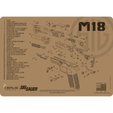 For Sig Sauer M18 PREMIUM Armorers Cleaning Bench Mat Made in USA FDE