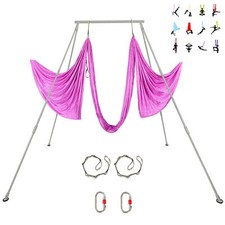 Yoga Aerial Stand Yoga Swing Frame Hammock Bracket w/ 20ft Aerial Silk